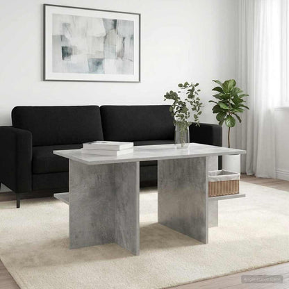 Coffee Table Concrete Grey 87 x 50 x 45 cm Engineered Wood