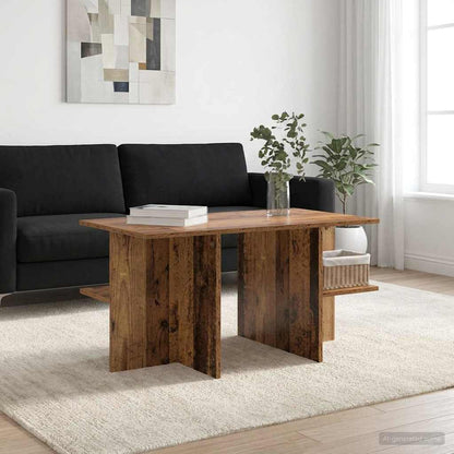 Coffee Table Old Wood 87 x 50 x 45 cm Engineered Wood