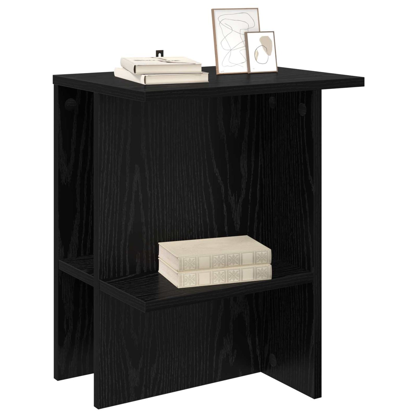 Coffee Table Black Oak 40 x 30 x 49 cm Engineered Wood