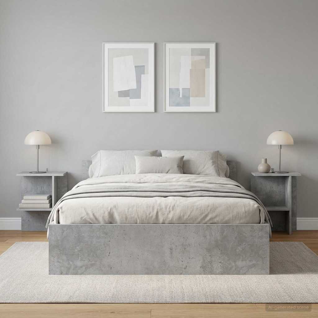Coffee Table 2 pcs Concrete Grey 40 x 30 x 49 cm