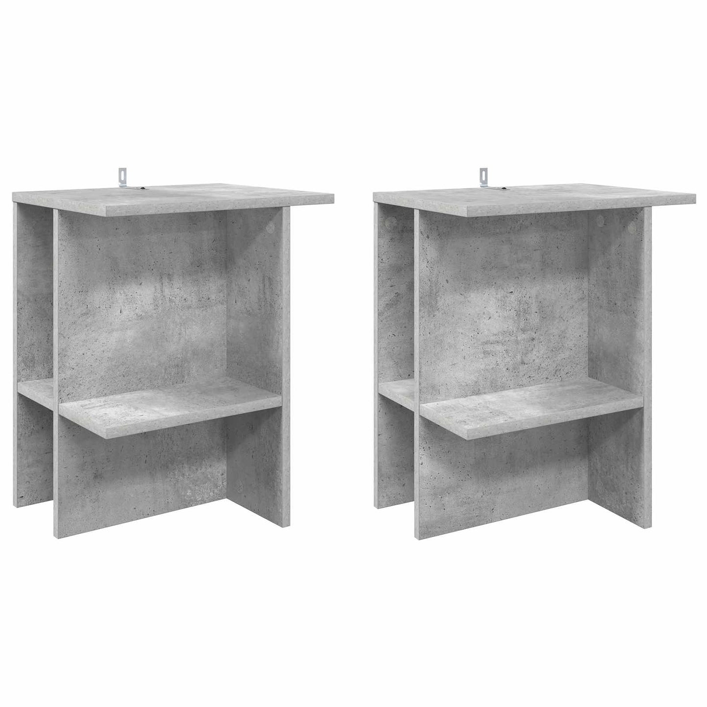 Coffee Table 2 pcs Concrete Grey 40 x 30 x 49 cm