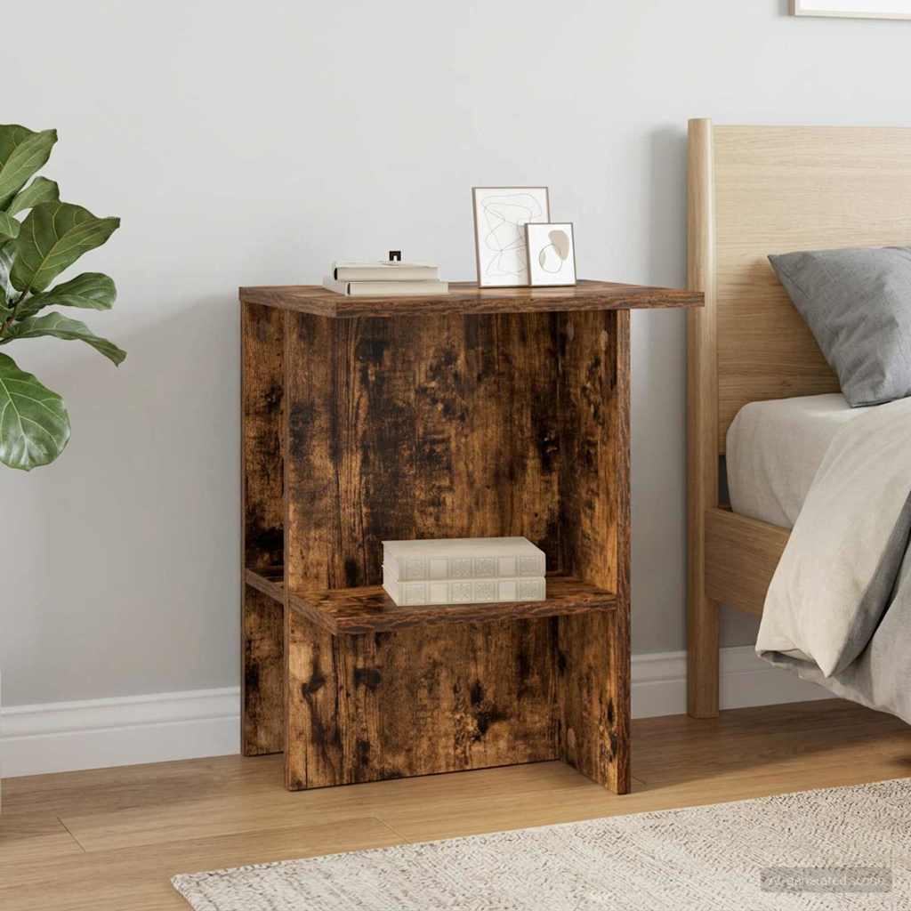 Coffee Table Smoked Oak 40 x 30 x 49 cm Engineered Wood
