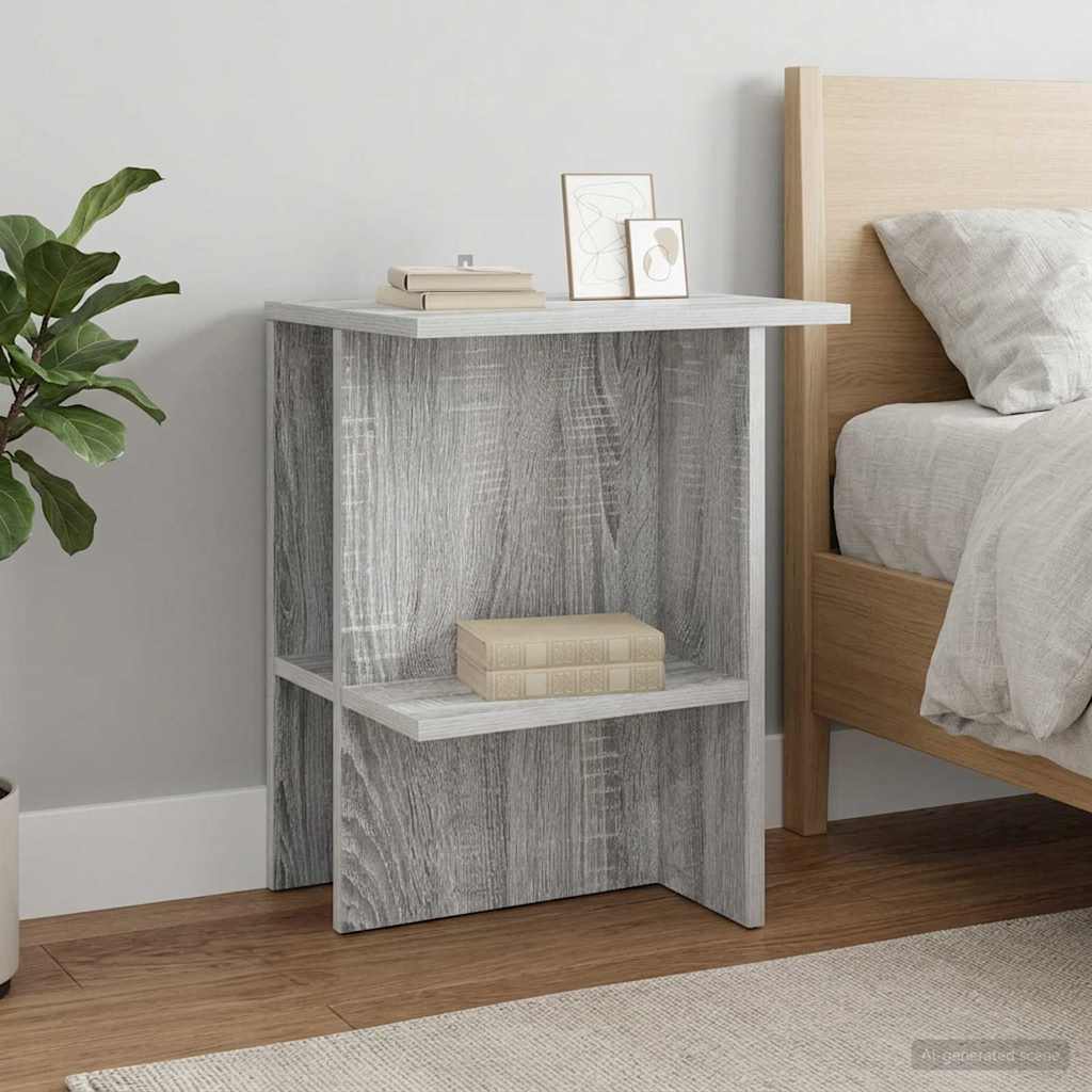 Coffee Table Grey Sonoma 40 x 30 x 49 cm Engineered Wood