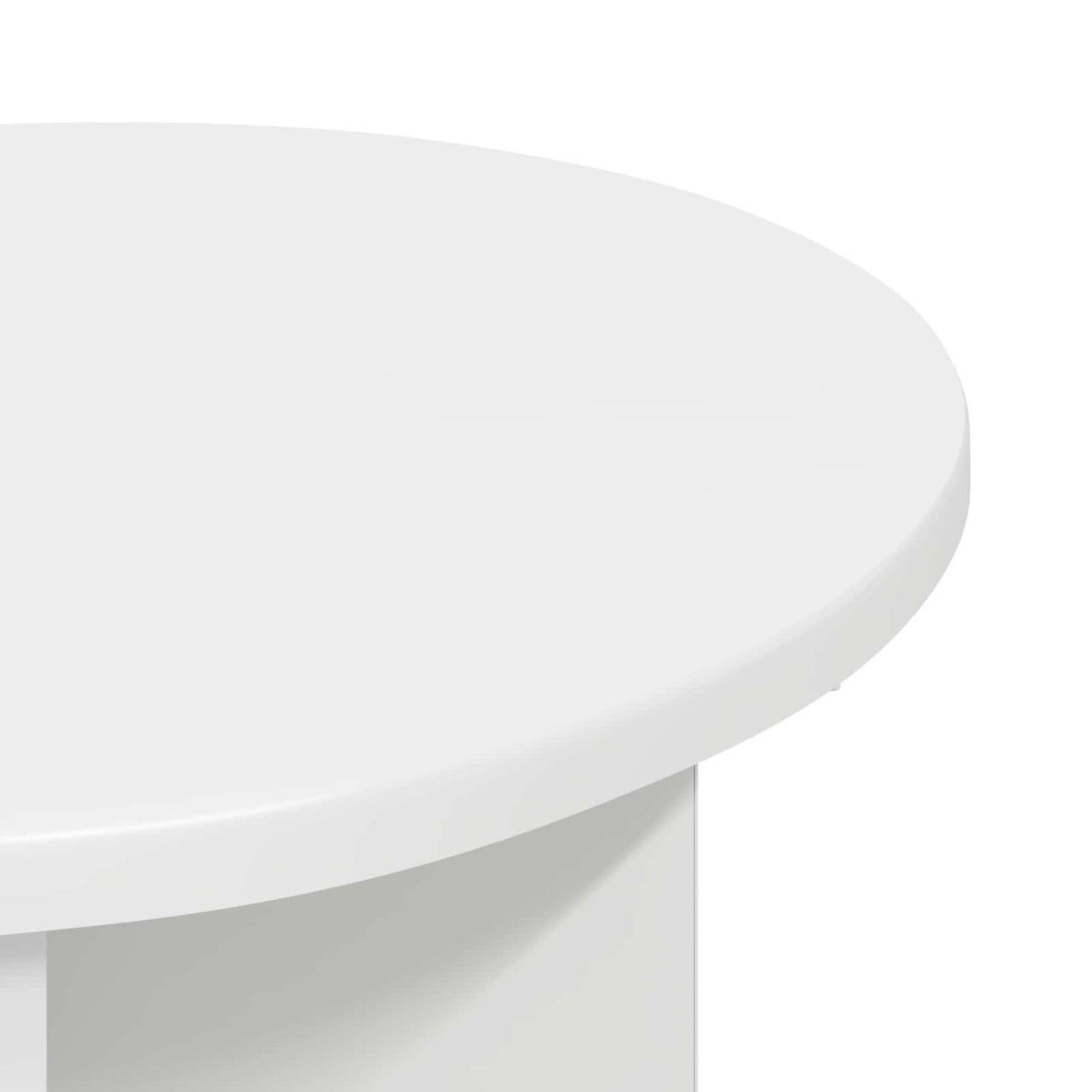 Side Table with Storage White Ø 39 x 38 cm Engineered Wood