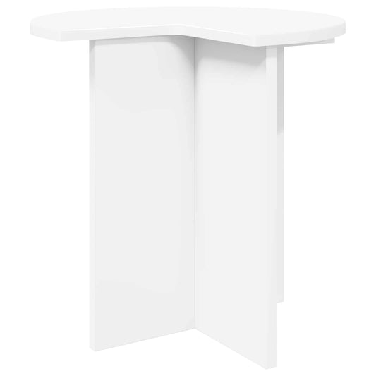 Side Table White Ø 39 x 38 cm Engineered Wood