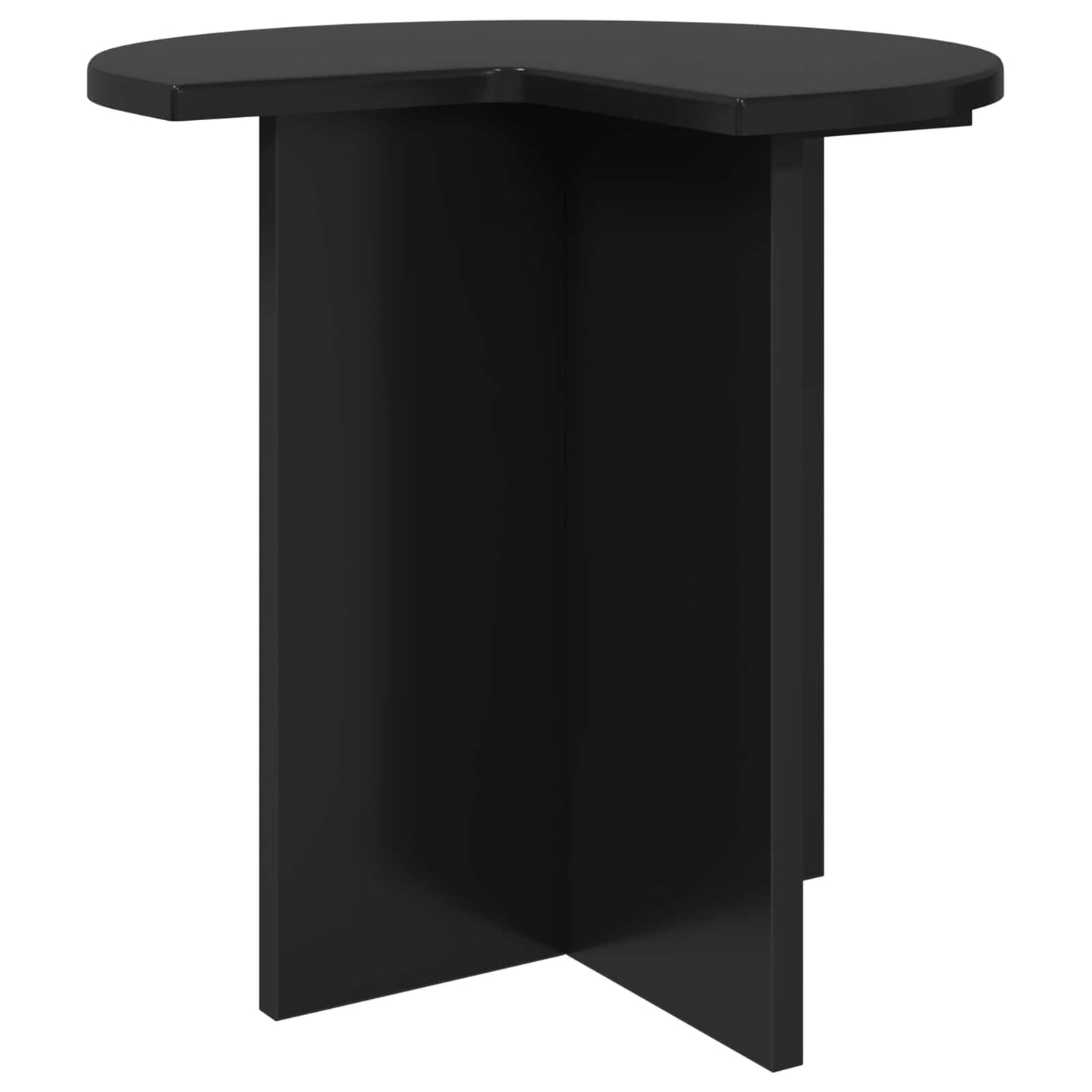 Side Table 2 pcs Black Oak Ø 39 x 38 cm Engineered Wood