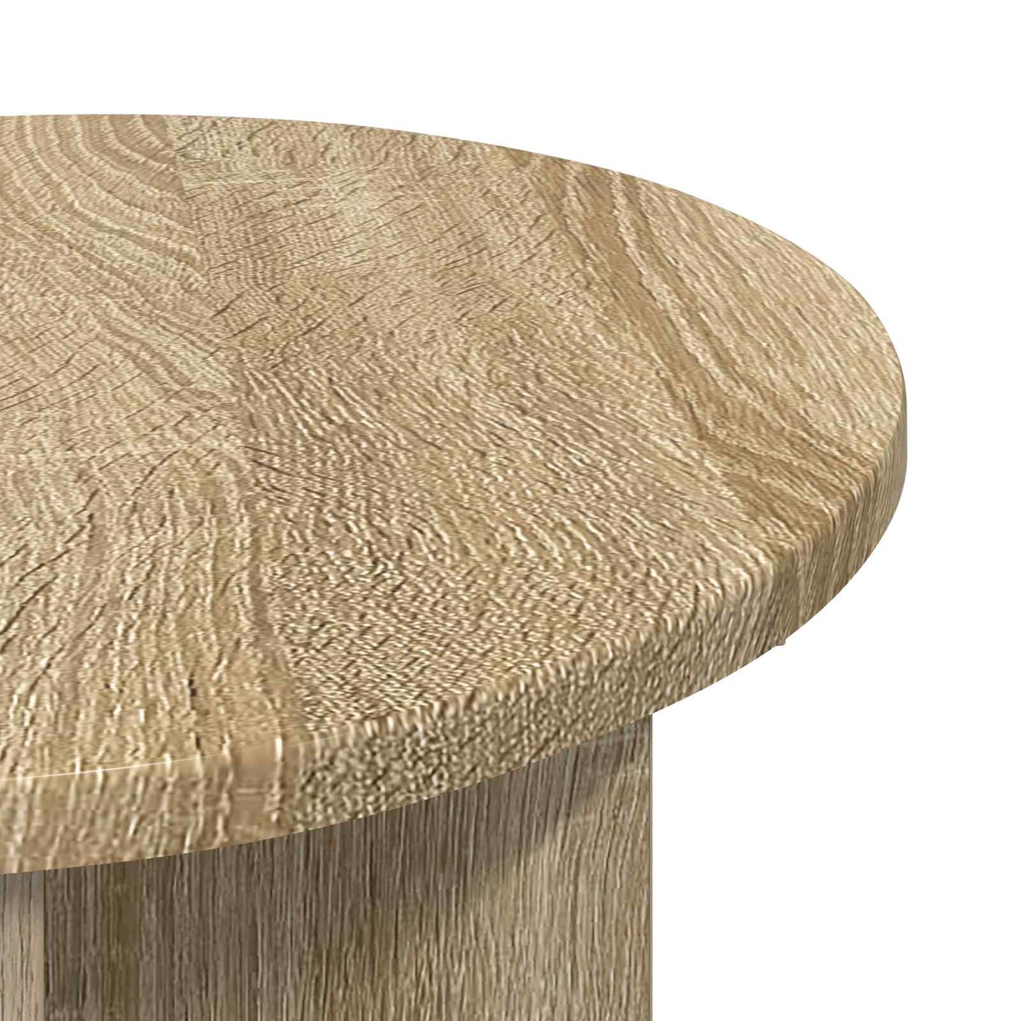 Side Table with Storage Sonoma Oak Ø 39 x 38 cm Engineered Wood