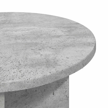 Side Table Concrete Grey Ø 39 x 38 cm Engineered Wood