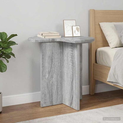 Side Table 2 pcs Grey Sonoma Ø 39 x 38 cm Engineered Wood