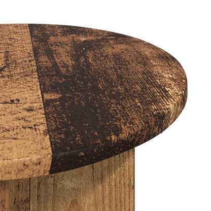 Side Table 2 pcs Old Wood Ø 39 x 38 cm Engineered Wood