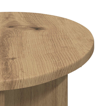 Side Table Artisan Oak Ø 39 x 38 cm Engineered Wood