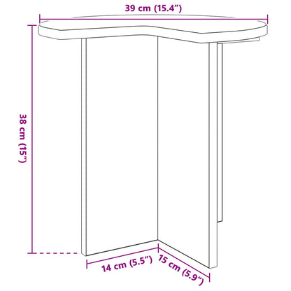 Side Table 2 pcs Artisan Oak Ø 39 x 38 cm Engineered Wood