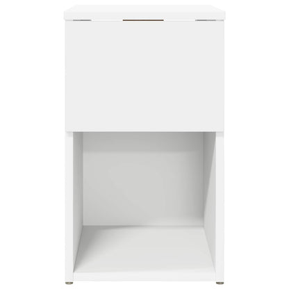 Bed Cabinet White 29 x 31.5 x 49 cm Engineered Wood