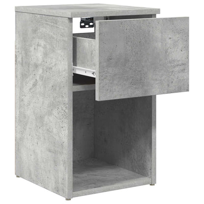 Bed Cabinet Concrete Grey 29 x 31.5 x 49 cm Engineered Wood
