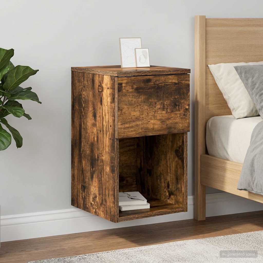 Bed Cabinet 2 pcs Smoked Oak 29 x 31.5 x 49 cm Engineered Wood