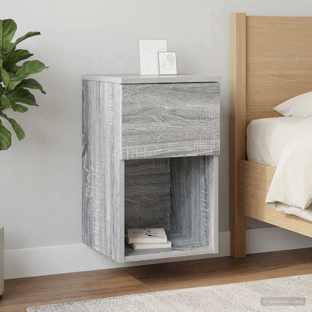 Bed Cabinet 2 pcs Grey Sonoma 29 x 31.5 x 49 cm Engineered Wood