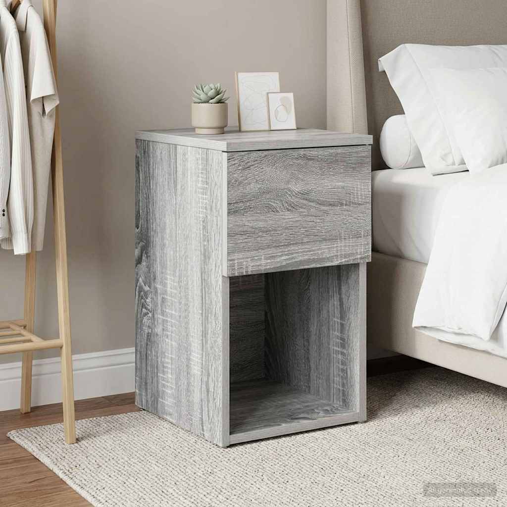 Bed Cabinet Grey Sonoma 29 x 31.5 x 49 cm Engineered Wood