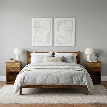 Bed Cabinet 2 pcs Old Wood 29 x 31.5 x 49 cm Engineered Wood