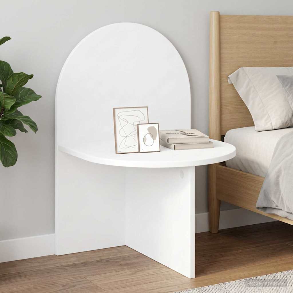 Bedside Table White 48 x 49 x 65 cm Engineered Wood