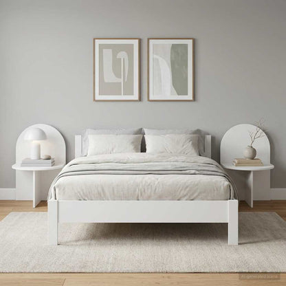 Bedside Table 2 pcs White 48 x 49 x 65 cm Engineered Wood