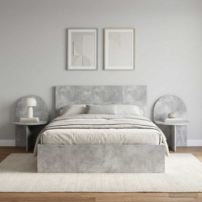 Bedside Table 2 pcs Concrete Grey 48 x 49 x 65 cm