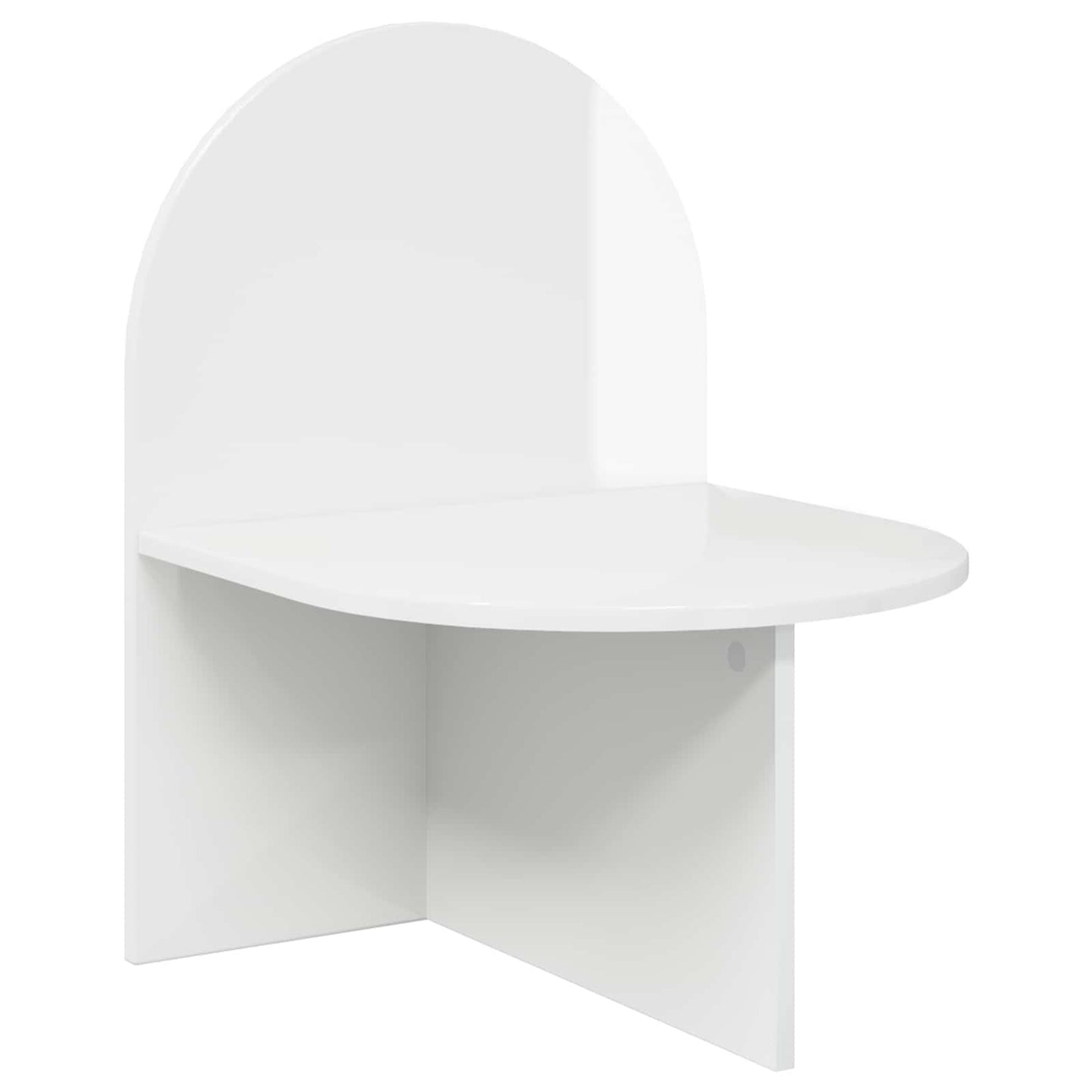 Bedside Table High Gloss White 48 x 49 x 65 cm Engineered Wood