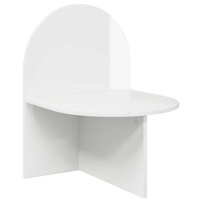 Bedside Table High Gloss White 48 x 49 x 65 cm Engineered Wood