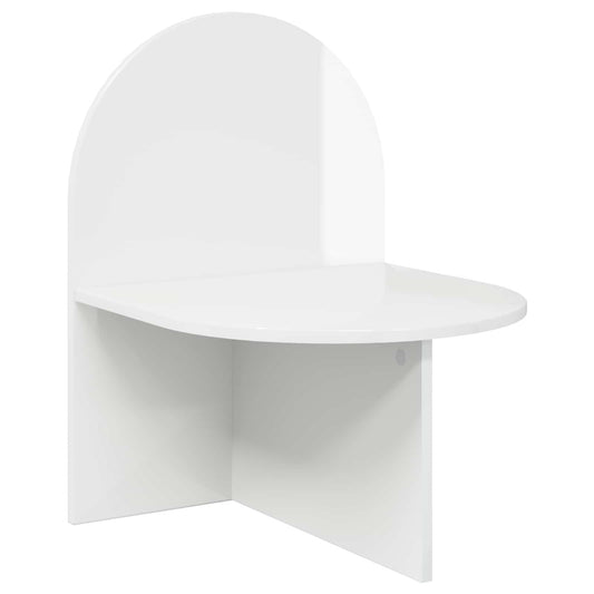 Bedside Table High Gloss White 48 x 49 x 65 cm Engineered Wood