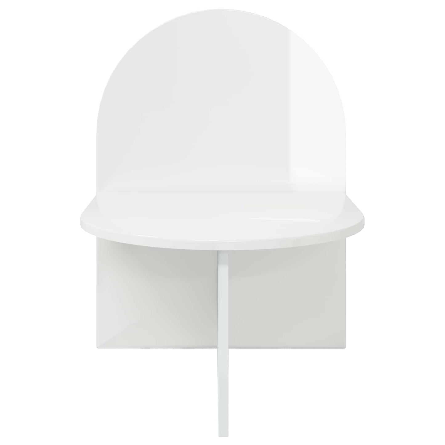 Bedside Table High Gloss White 48 x 49 x 65 cm Engineered Wood
