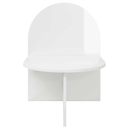 Bedside Table High Gloss White 48 x 49 x 65 cm Engineered Wood