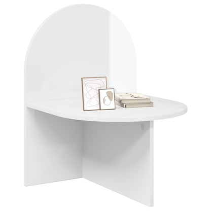 Bedside Table High Gloss White 48 x 49 x 65 cm Engineered Wood