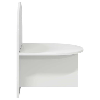 Bedside Table High Gloss White 48 x 49 x 65 cm Engineered Wood