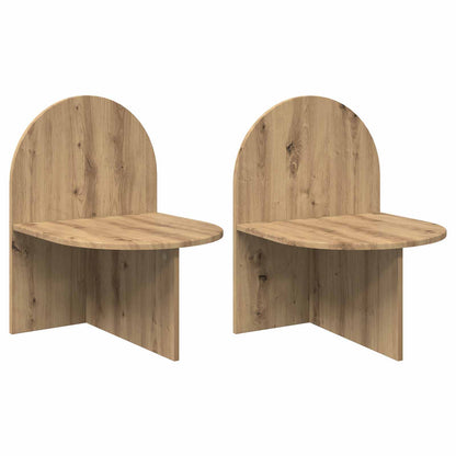Bedside Table 2 pcs Artisan Oak 48 x 49 x 65 cm Engineered Wood