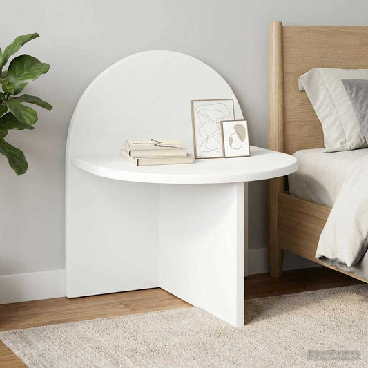 Bedside Table White 40 x 35.5 x 45.5 cm Engineered Wood