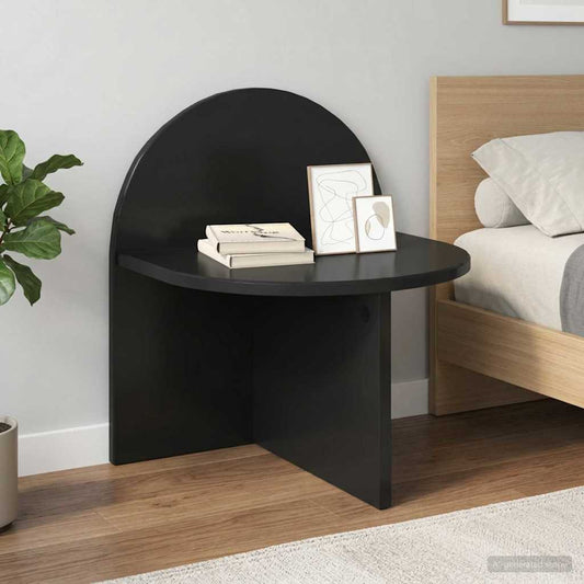 Bed Cabinet Black Oak 40 x 35.5 x 45.5 cm Engineered Wood