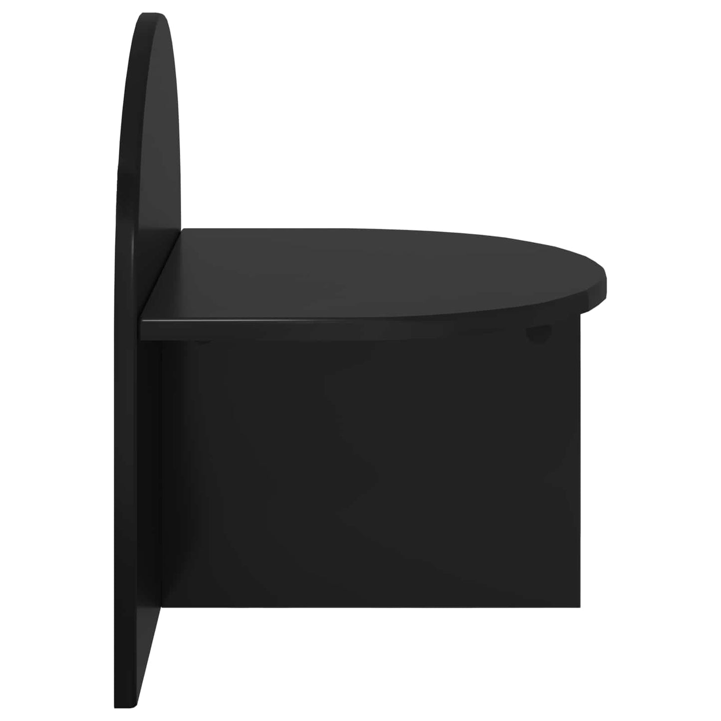 Bedside Table Black Oak 40 x 35.5 x 45.5 cm Engineered Wood