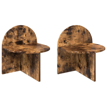 Bedside Table 2 pcs Smoked Oak 40 x 35.5 x 45.5 cm
