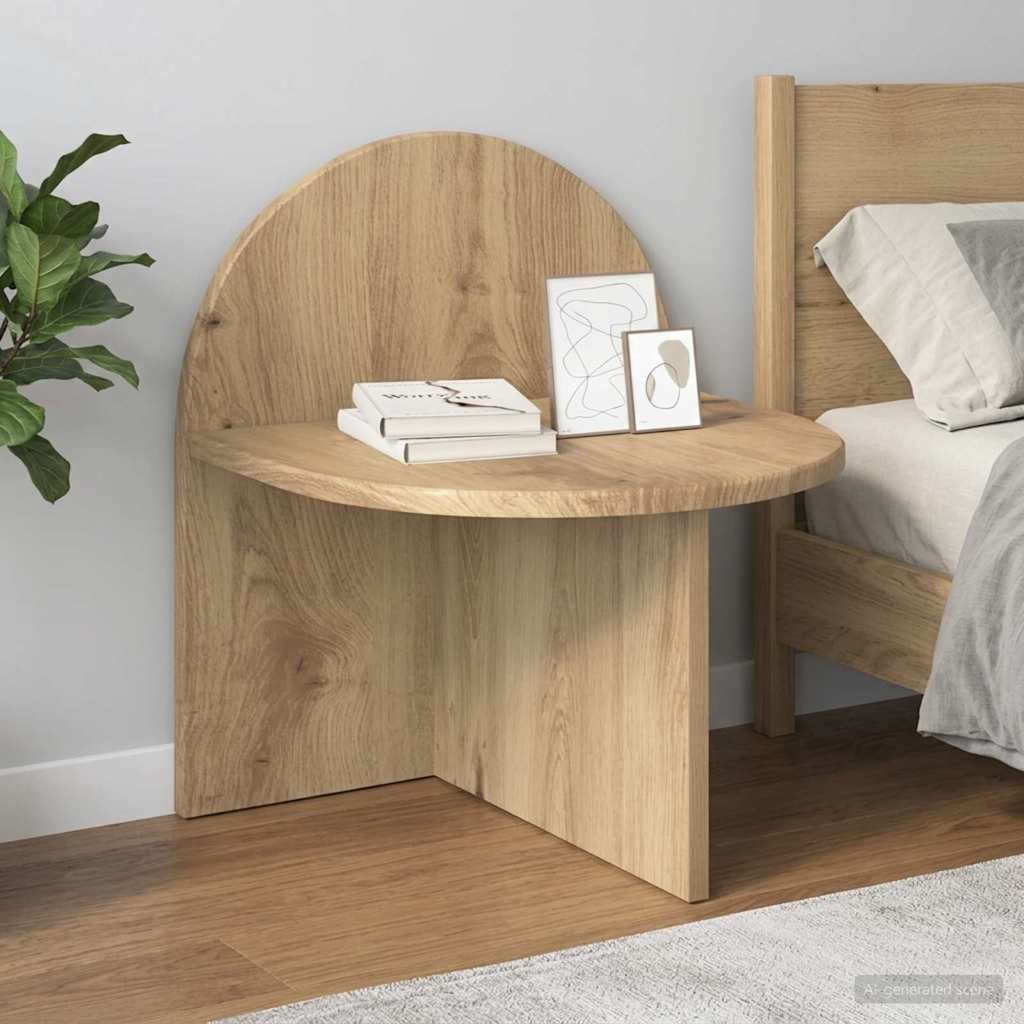 Bedside Table Artisan Oak 40 x 35.5 x 45.5 cm Engineered Wood