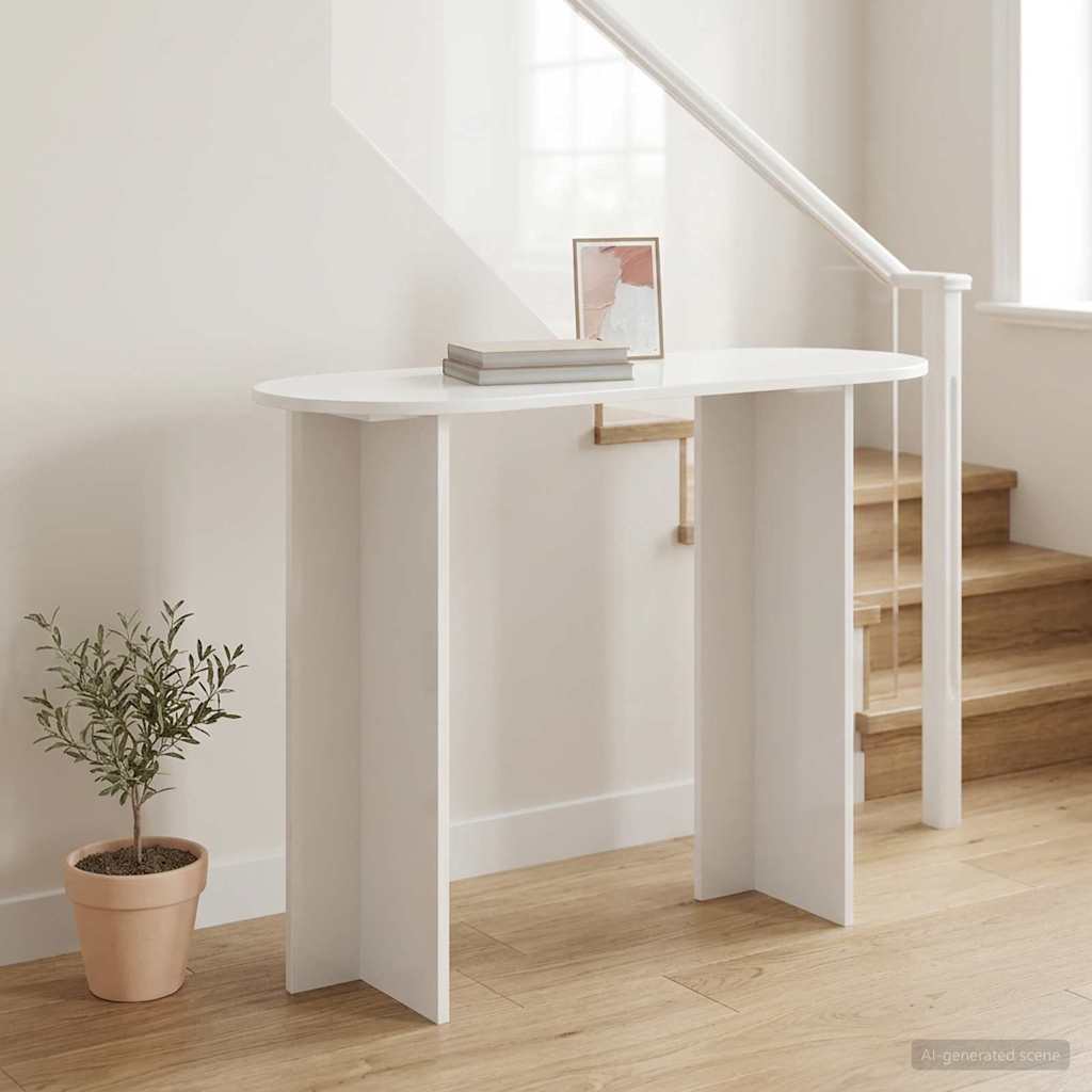 Console Table High Gloss White 100 x 39.5 x 75 cm