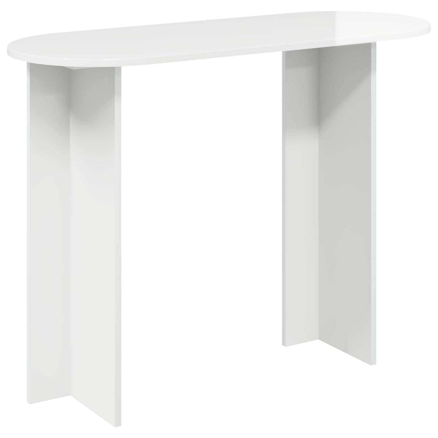 Console Table with Storage High Gloss White 100 x 39.5 x 75 cm