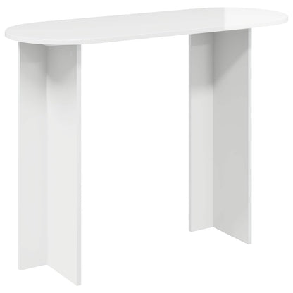 Console Table with Storage High Gloss White 100 x 39.5 x 75 cm