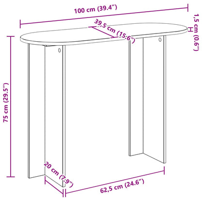 Console Table Artisan Oak 100 x 39.5 x 75 cm Engineered Wood