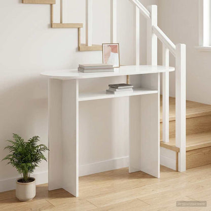 Console Table White 100 x 39.5 x 75 cm Engineered Wood