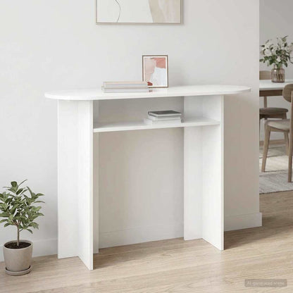 Console Table White 100 x 39.5 x 75 cm Engineered Wood