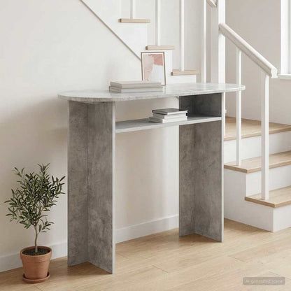 Console Table Concrete Grey 100 x 39.5 x 75 cm Engineered Wood