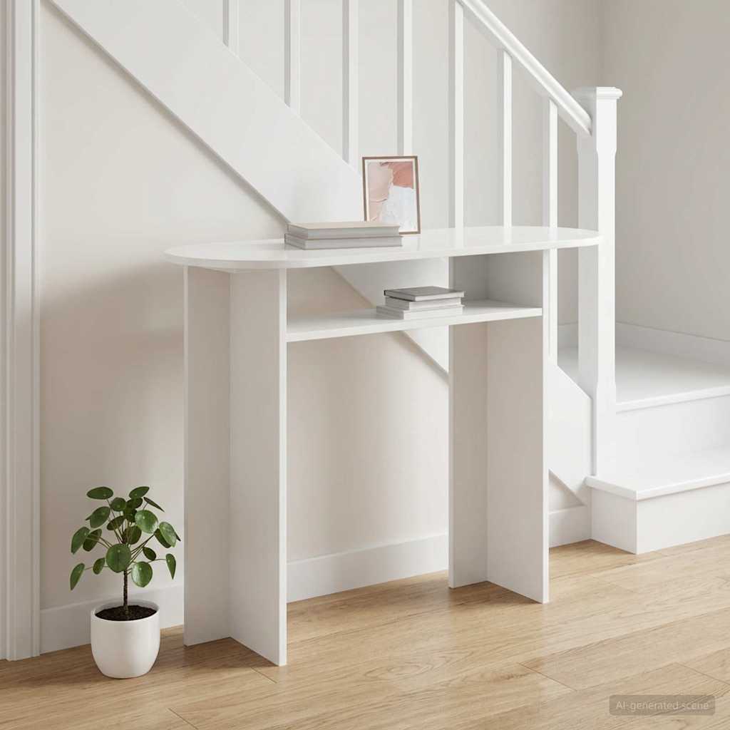 Console Table High Gloss White 100 x 39.5 x 75 cm