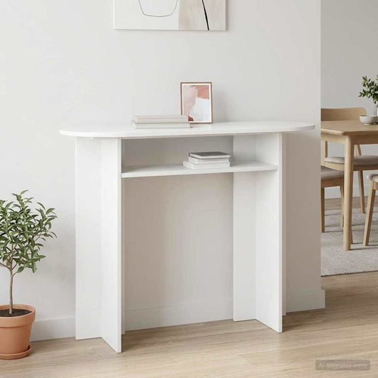 Console Table High Gloss White 100 x 39.5 x 75 cm