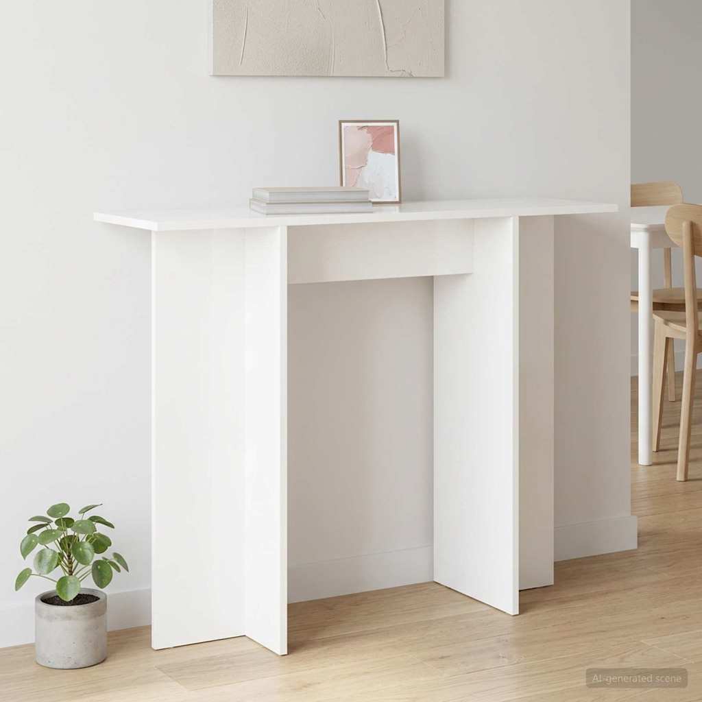 Console Table White 100 x 30 x 75 cm Engineered Wood
