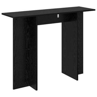 Console Table Black Oak 100 x 30 x 75 cm Engineered Wood
