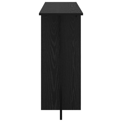Console Table Black Oak 100 x 30 x 75 cm Engineered Wood